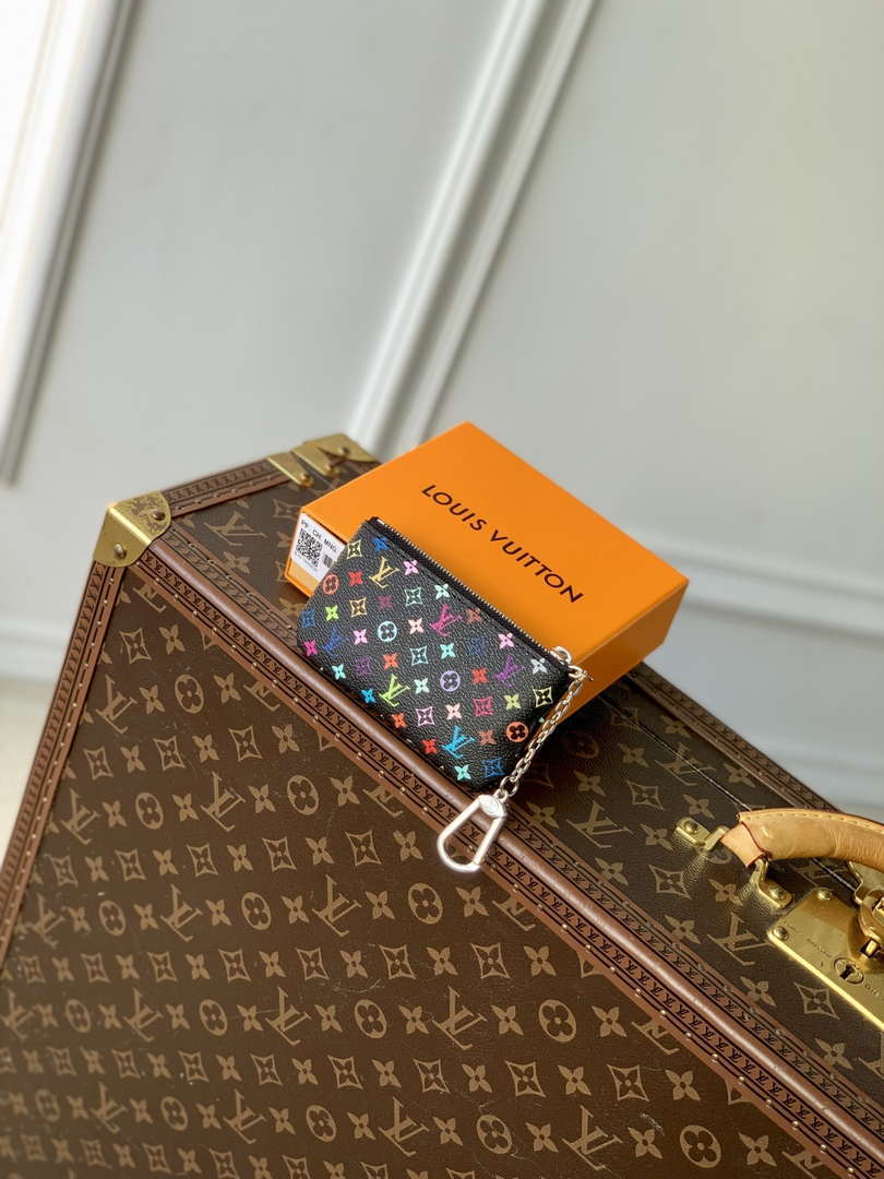 LV M13664 Louis Vuitton LV x TM Key Pouch Other Monogram Canvas Black Multicolored - Default Title - View 2