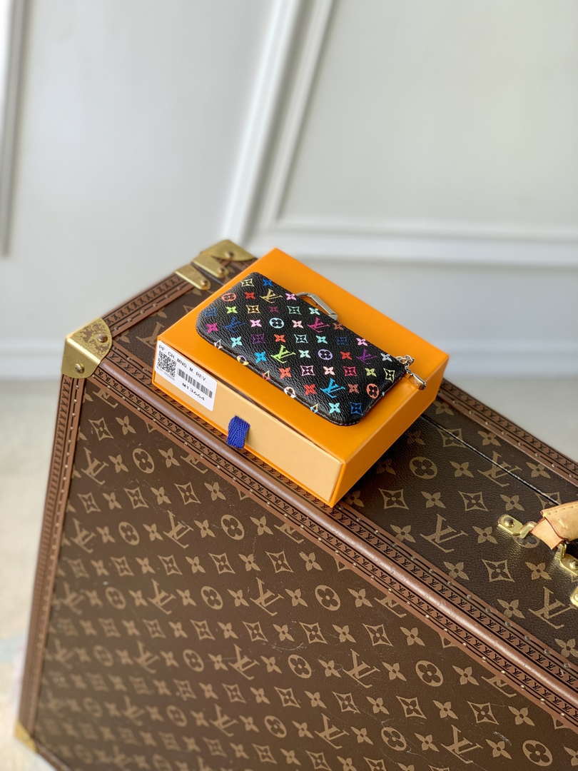 LV M13664 Louis Vuitton LV x TM Key Pouch Other Monogram Canvas Black Multicolored