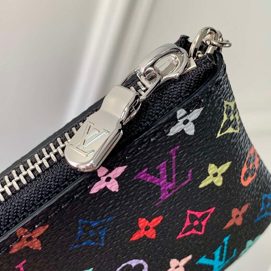 LV M13664 Louis Vuitton LV x TM Key Pouch Other Monogram Canvas Black Multicolored