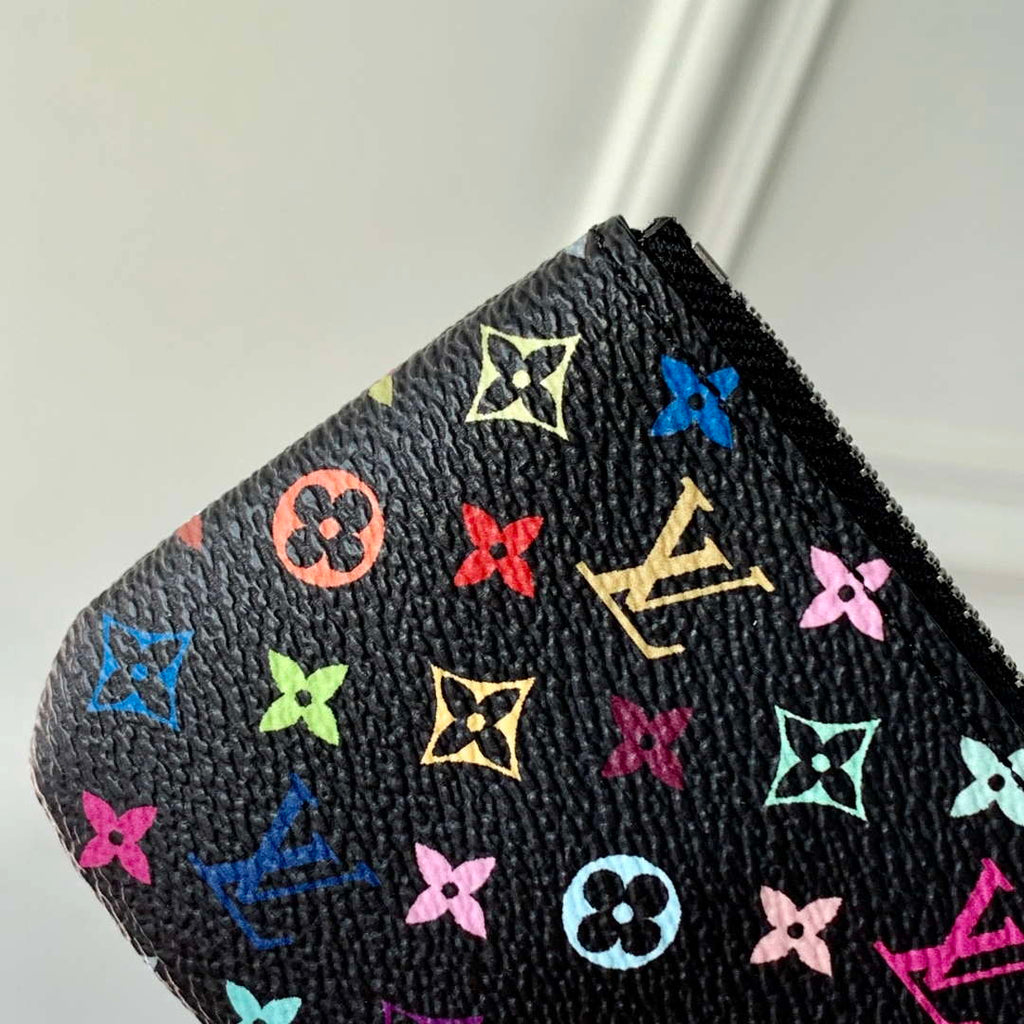 LV M13664 Louis Vuitton LV x TM Key Pouch Other Monogram Canvas Black Multicolored