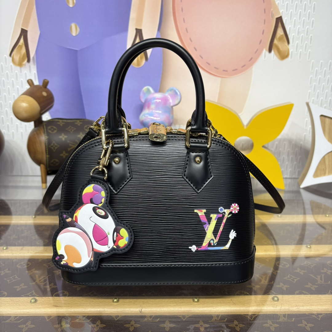 LV M13670 Louis Vuitton LV x TM Alma BB Handbag Black - Default Title - View 1