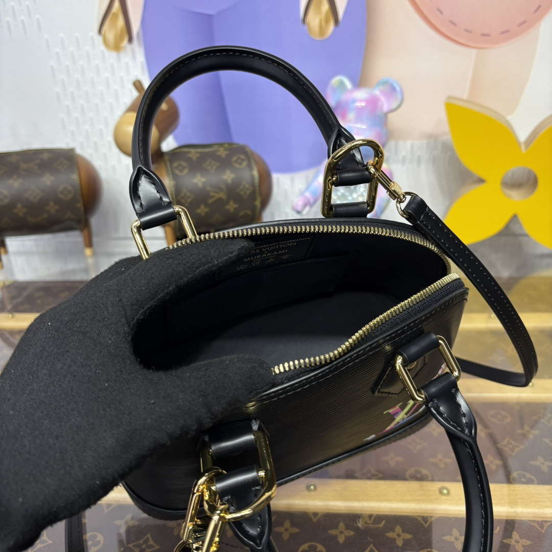 LV M13670 Louis Vuitton LV x TM Alma BB Handbag Black - Default Title - View 12