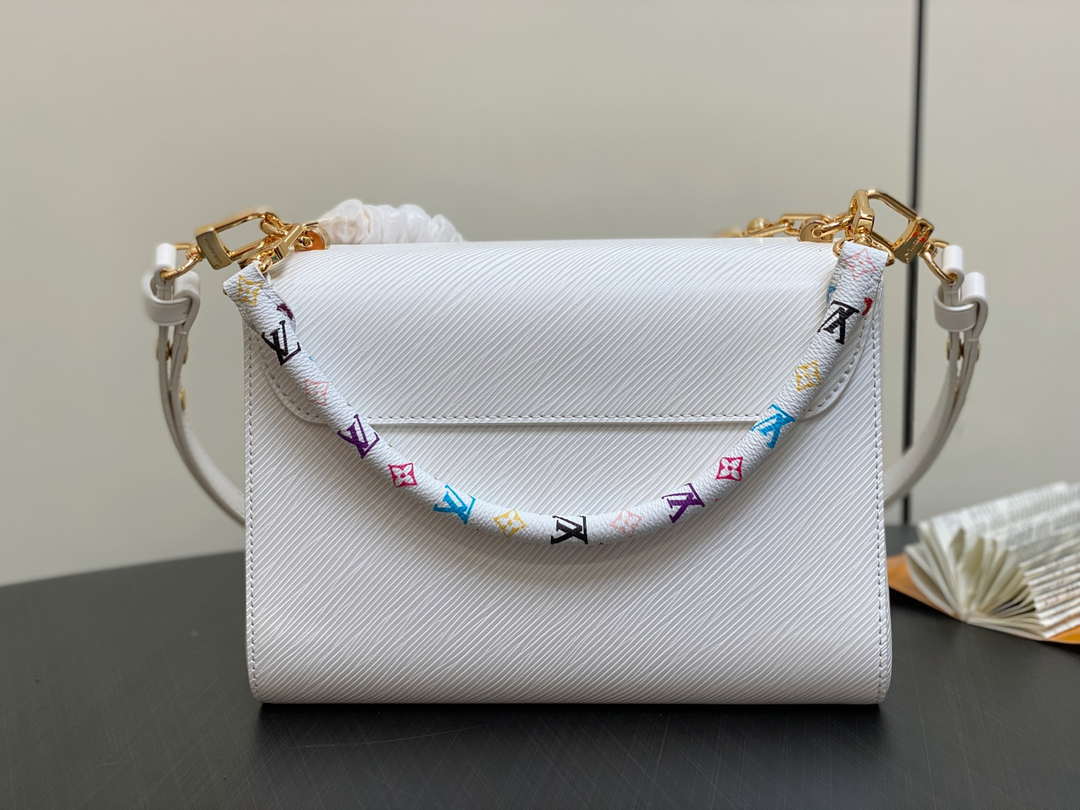 LV M13678 Louis Vuitton LV x TM Twist MM Slim Epi Leather White - Default Title - View 4