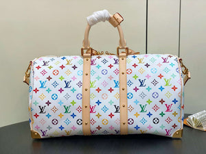 LV M13742 Louis Vuitton LV x TM Keepall Bandouliere 45 Multicolored White - Default Title - View 3