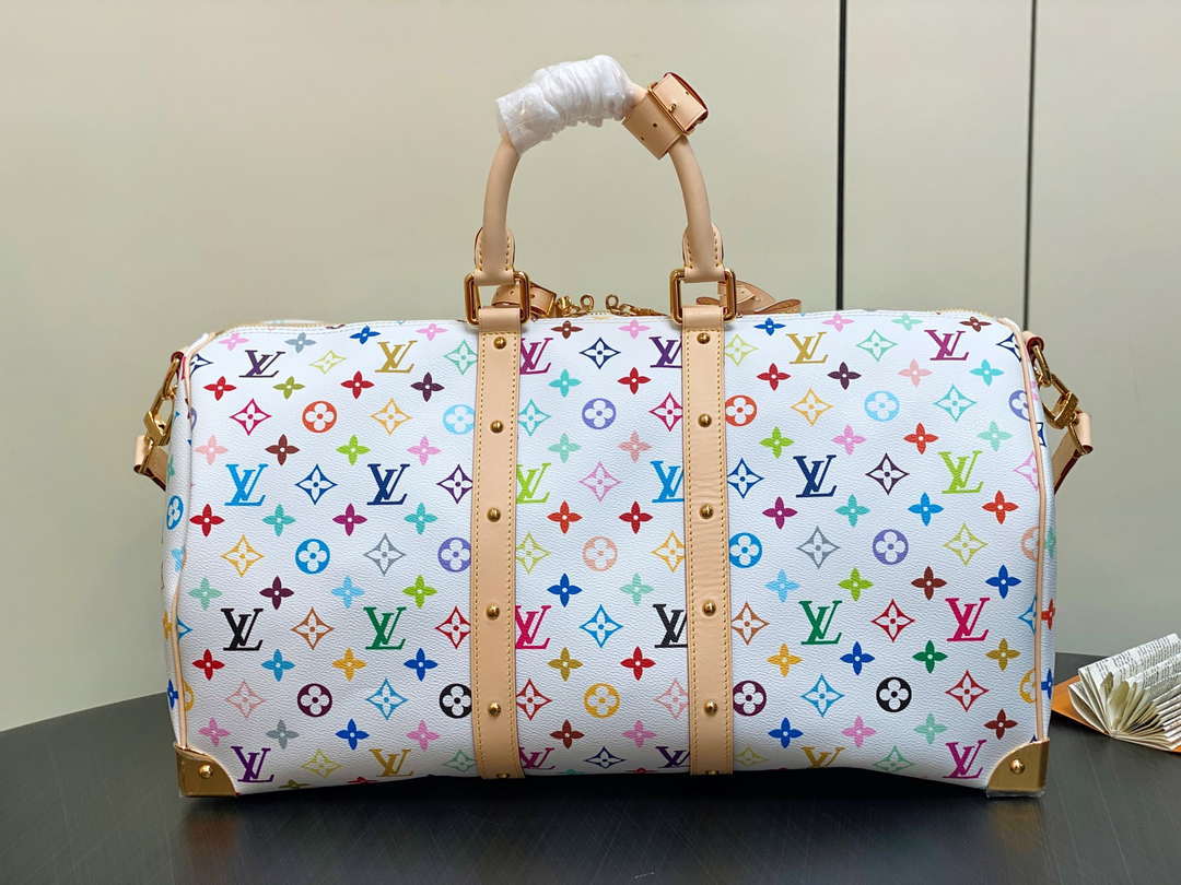 LV M13742 Louis Vuitton LV x TM Keepall Bandouliere 45 Multicolored White