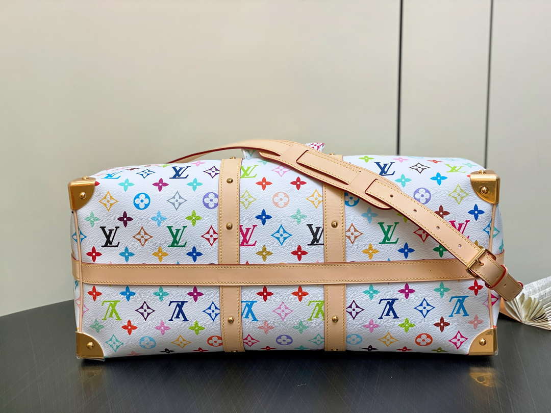 LV M13742 Louis Vuitton LV x TM Keepall Bandouliere 45 Multicolored White