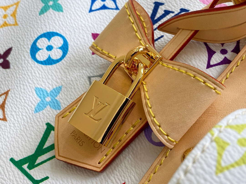 LV M13742 Louis Vuitton LV x TM Keepall Bandouliere 45 Multicolored White