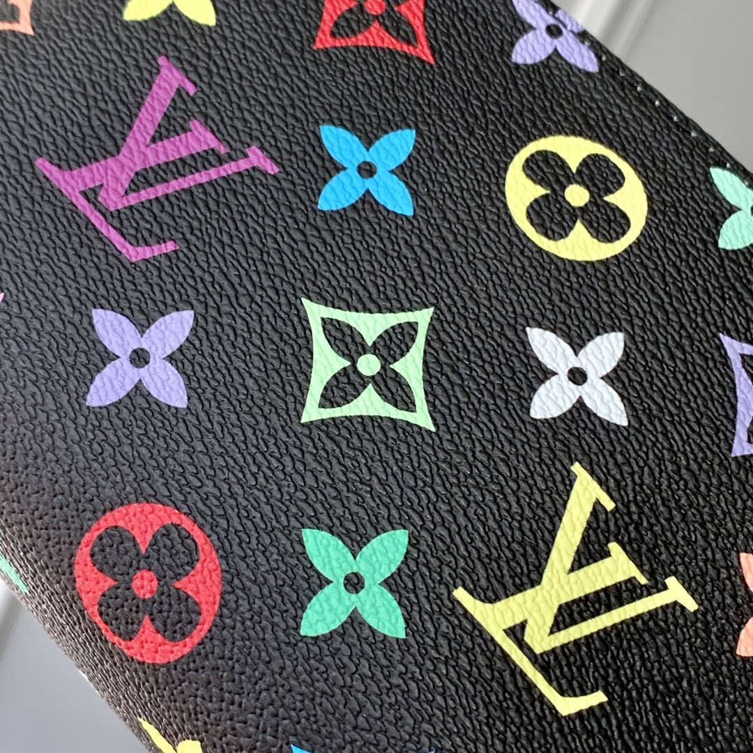 LV M13744 Louis Vuitton LV x TM Cosmetic Pouch PM Black Multicolored
