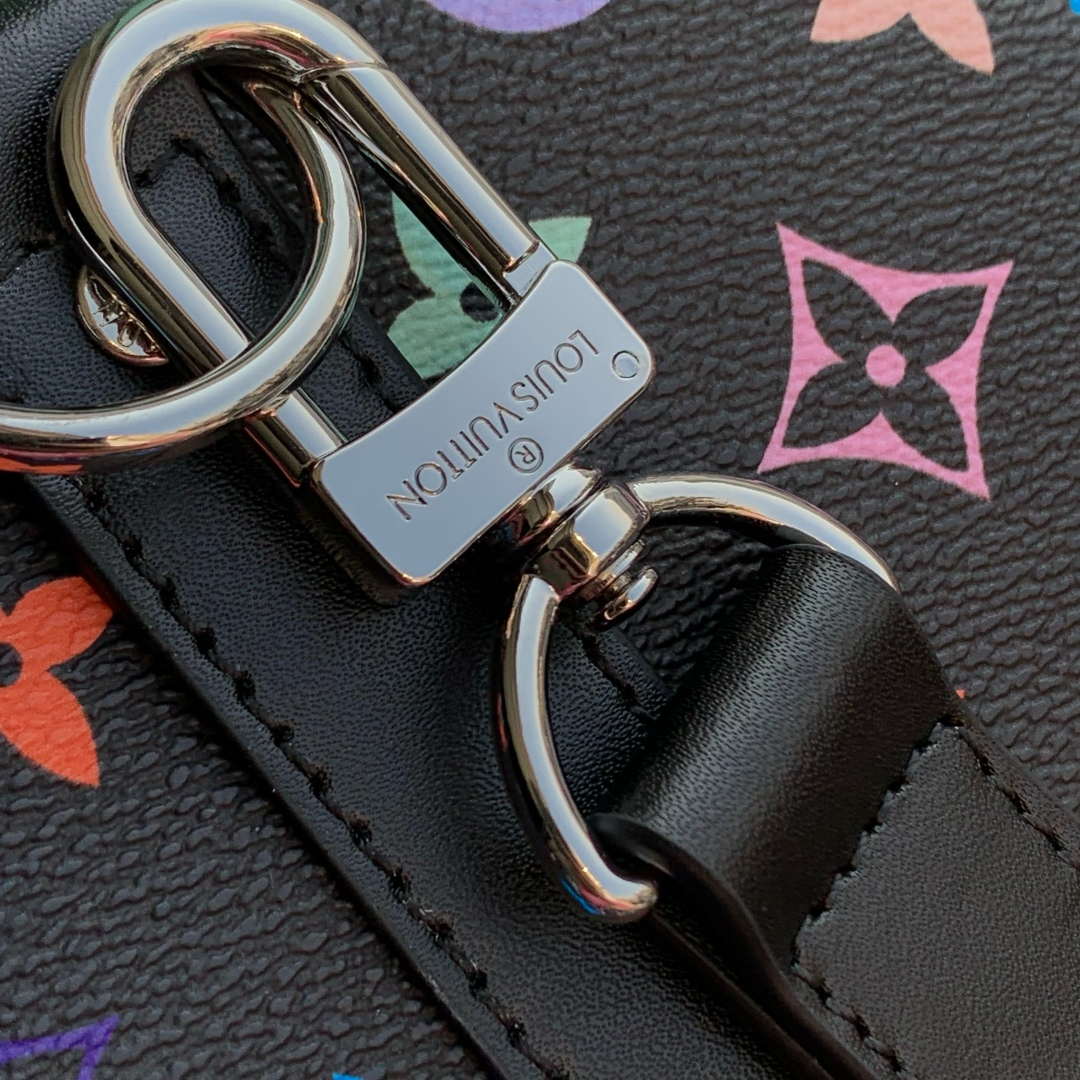 LV M13745 Louis Vuitton LV x TM Keepall Bandouliere 50 Bag Black Multicolored