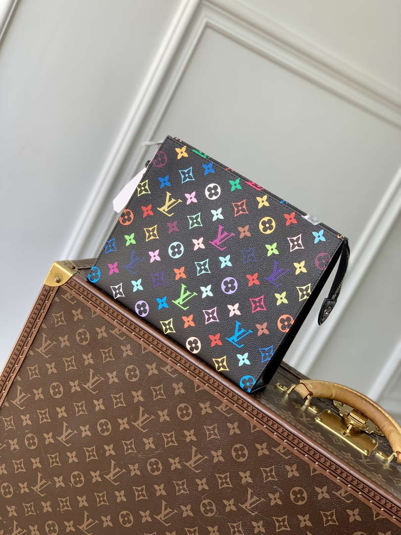 LV M13746 Louis Vuitton LV x TM Toiletry Pouch Bag Black Multicolored