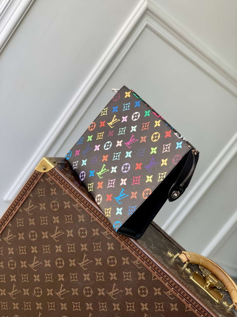 LV M13746 Louis Vuitton LV x TM Toiletry Pouch Bag Black Multicolored