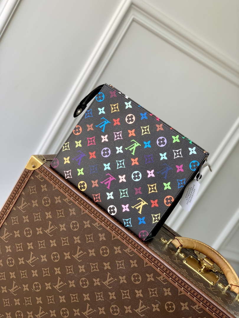 LV M13746 Louis Vuitton LV x TM Toiletry Pouch Bag Black Multicolored