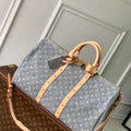 LV M13748 Louis Vuitton Keepall Bandouliere 45 Bag Cloudy Gray - Default Title - View 1