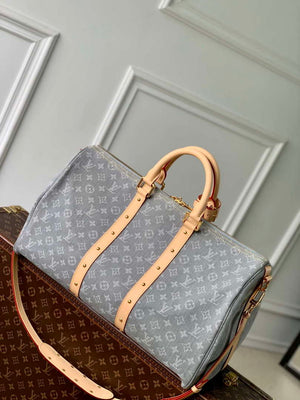 LV M13748 Louis Vuitton Keepall Bandouliere 45 Bag Cloudy Gray - Default Title - View 2