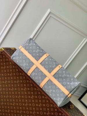 LV M13748 Louis Vuitton Keepall Bandouliere 45 Bag Cloudy Gray - Default Title - View 3