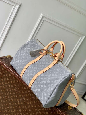 LV M13748 Louis Vuitton Keepall Bandouliere 45 Bag Cloudy Gray - Default Title - View 8