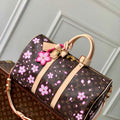 LV M13752 Louis Vuitton LV x TM Keepall Bandouliere 45 Bag Sakura Brown - Default Title - View 1