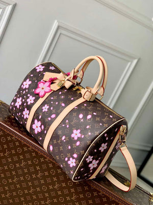 LV M13752 Louis Vuitton LV x TM Keepall Bandouliere 45 Bag Sakura Brown - Default Title - View 2