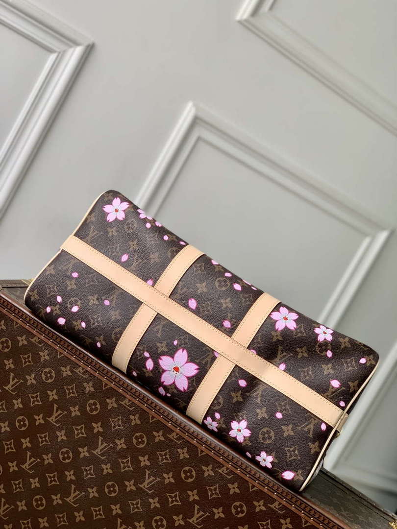 LV M13752 Louis Vuitton LV x TM Keepall Bandouliere 45 Bag Sakura Brown - Default Title - View 4