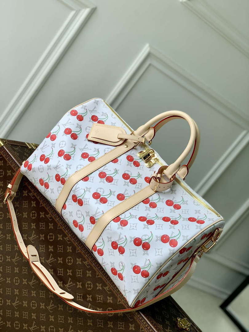 LV M13764 Louis Vuitton LV x TM Keepall Bandouliere 45 Bag White