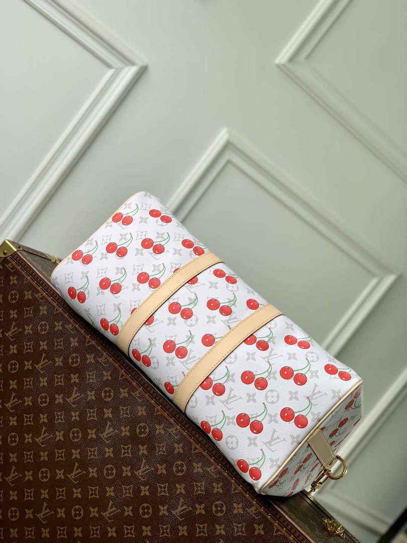 LV M13764 Louis Vuitton LV x TM Keepall Bandouliere 45 Bag White