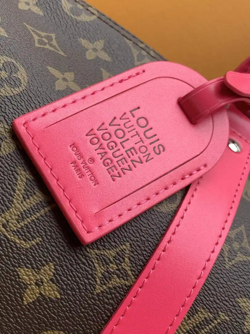 LV M13807 Louis Vuitton Keepall Bandouliere 45 Pondichery Pink