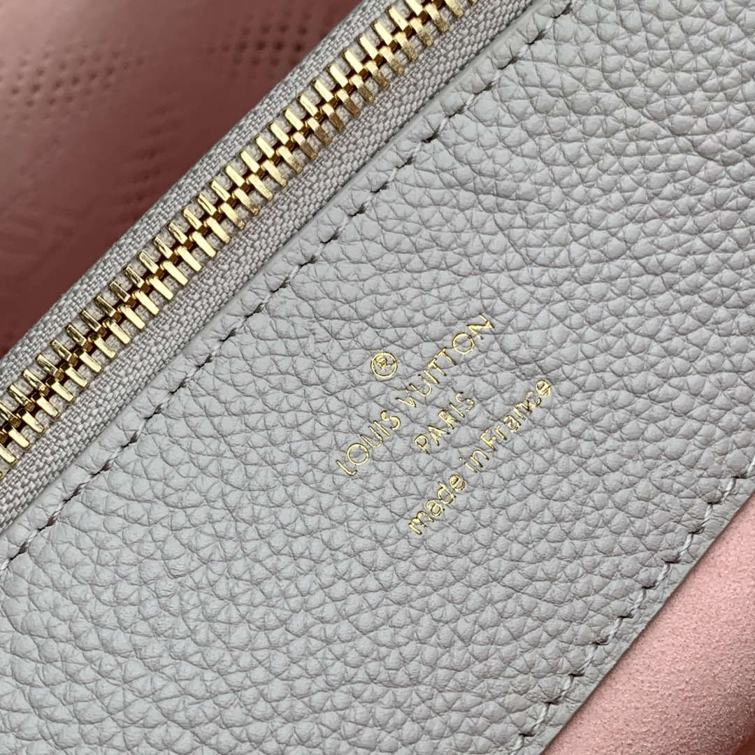 LV M13838 Louis Vuitton Bella Tote Mahina Bag Pink/Gray