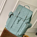 LV M13863 Louis Vuitton Christopher MM Backpack Misty Lake Green - Default Title - View 1