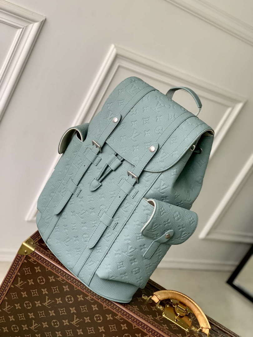 LV M13863 Louis Vuitton Christopher MM Backpack Misty Lake Green