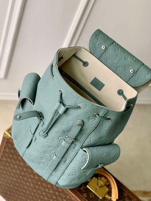 LV M13863 Louis Vuitton Christopher MM Backpack Misty Lake Green - Default Title - View 9