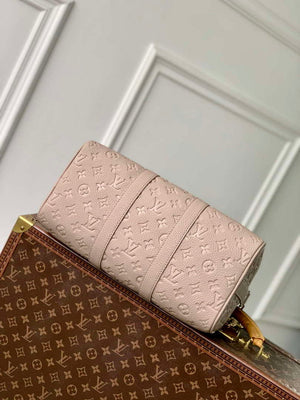 LV M13865 Louis Vuitton Keepall Bandouliere 35 Bag Riverstone Beige - Default Title - View 4