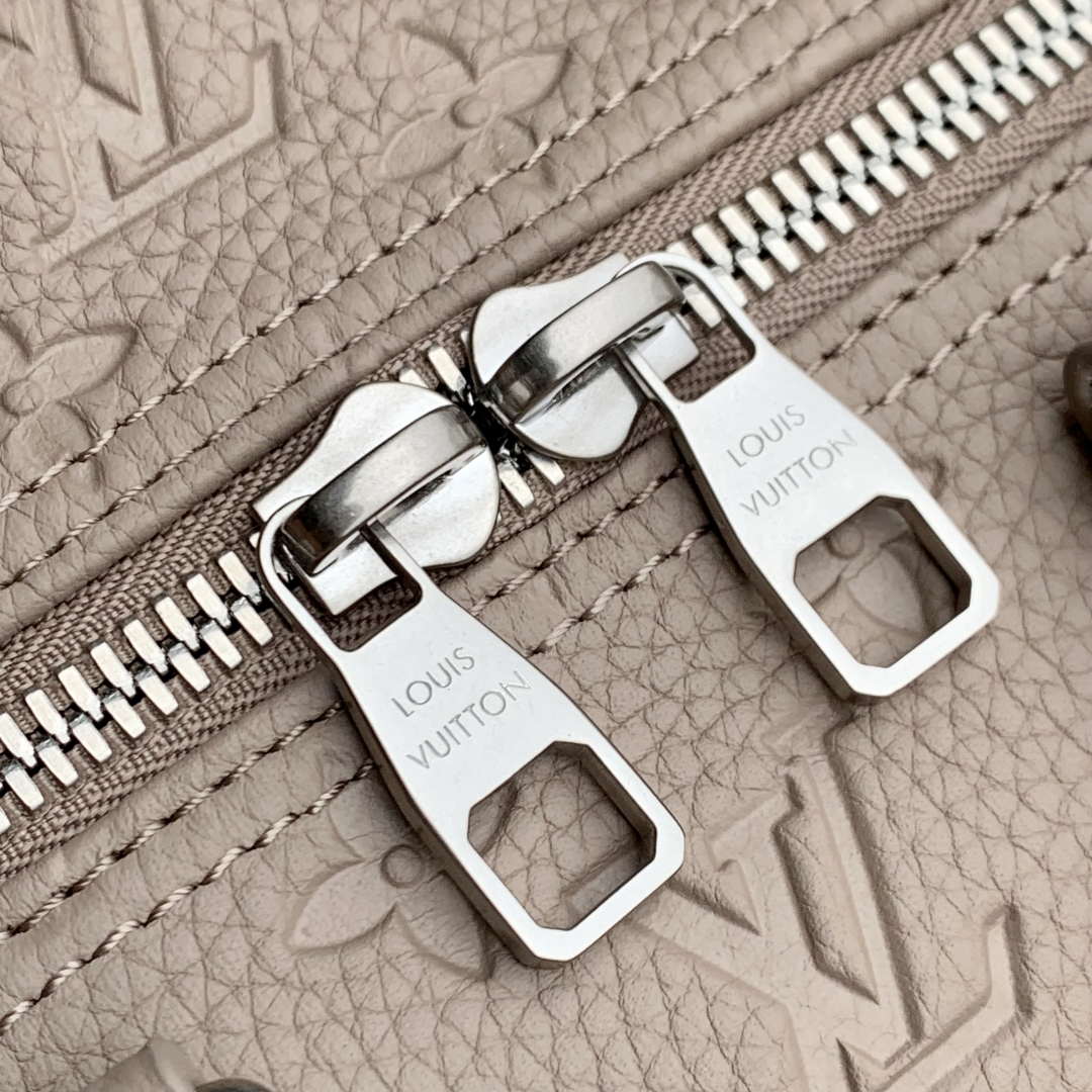 LV M13865 Louis Vuitton Keepall Bandouliere 35 Bag Riverstone Beige