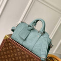 LV M13866 Louis Vuitton Keepall Bandouliere 25 Bag Misty Lake Green - Default Title - View 1