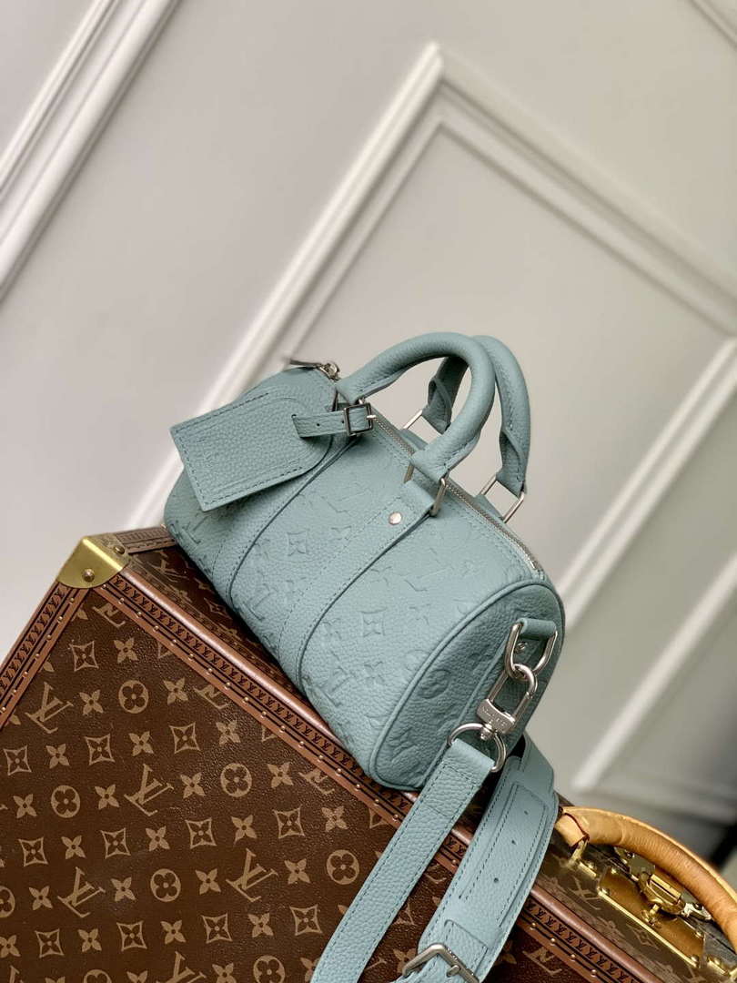 LV M13866 Louis Vuitton Keepall Bandouliere 25 Bag Misty Lake Green