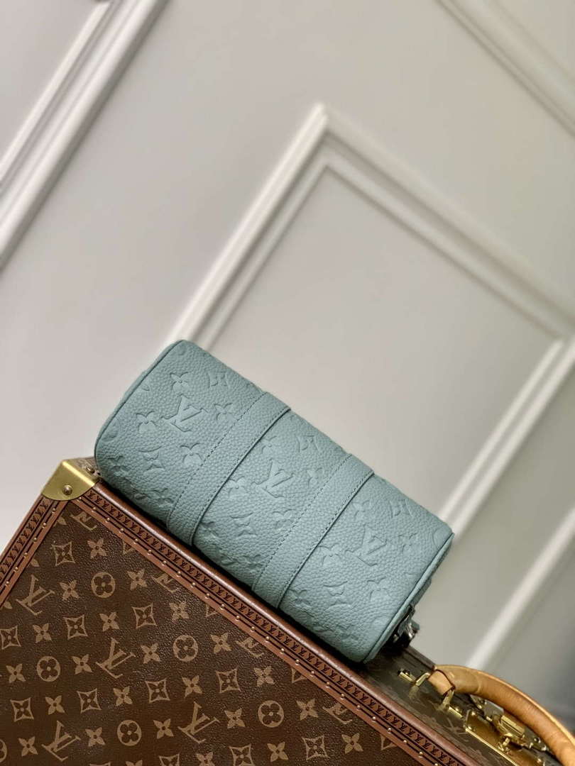 LV M13866 Louis Vuitton Keepall Bandouliere 25 Bag Misty Lake Green