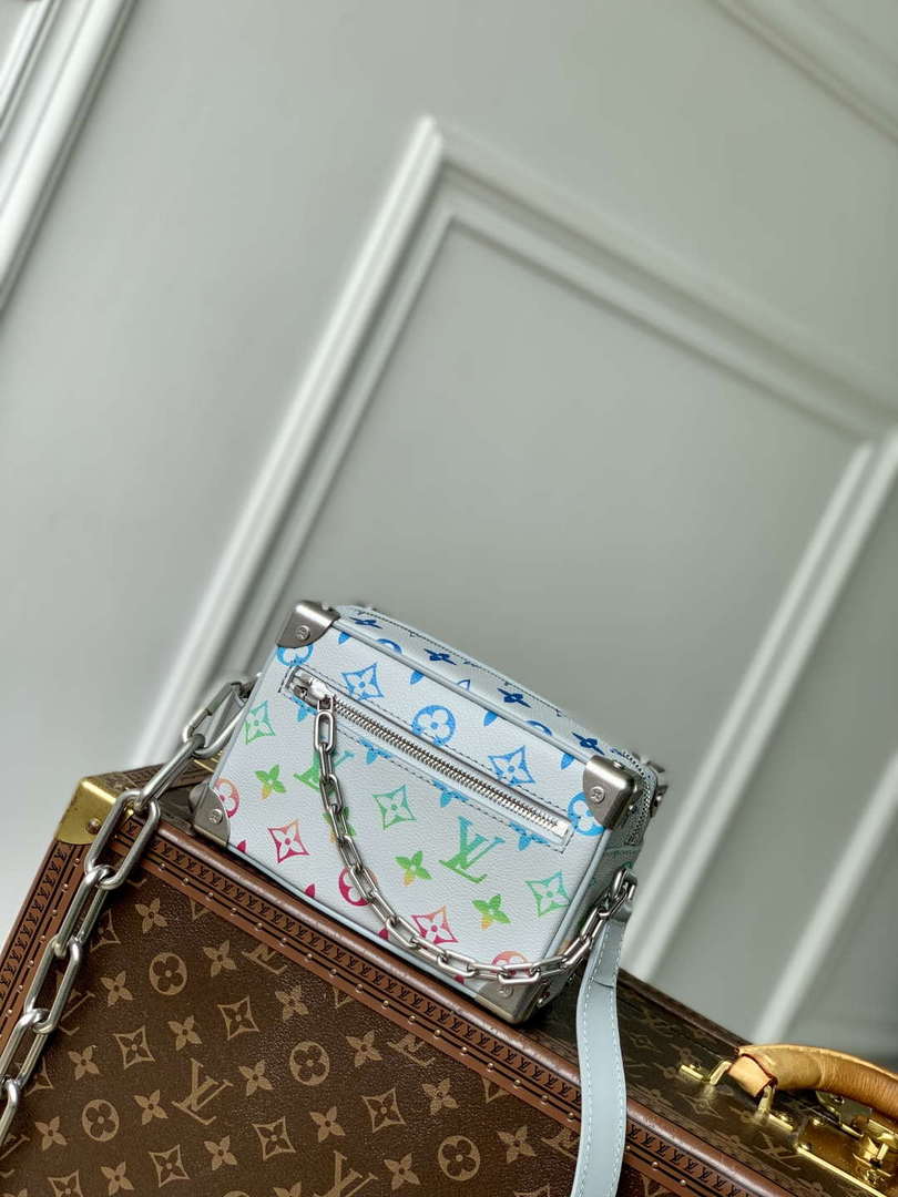 LV M13901 Louis Vuitton Bolsa Soft Trunk Mini Bag Gray gradient - Default Title - View 1