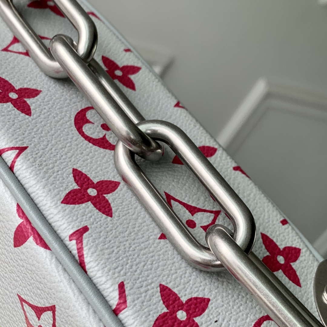 LV M13901 Louis Vuitton Bolsa Soft Trunk Mini Bag Gray gradient