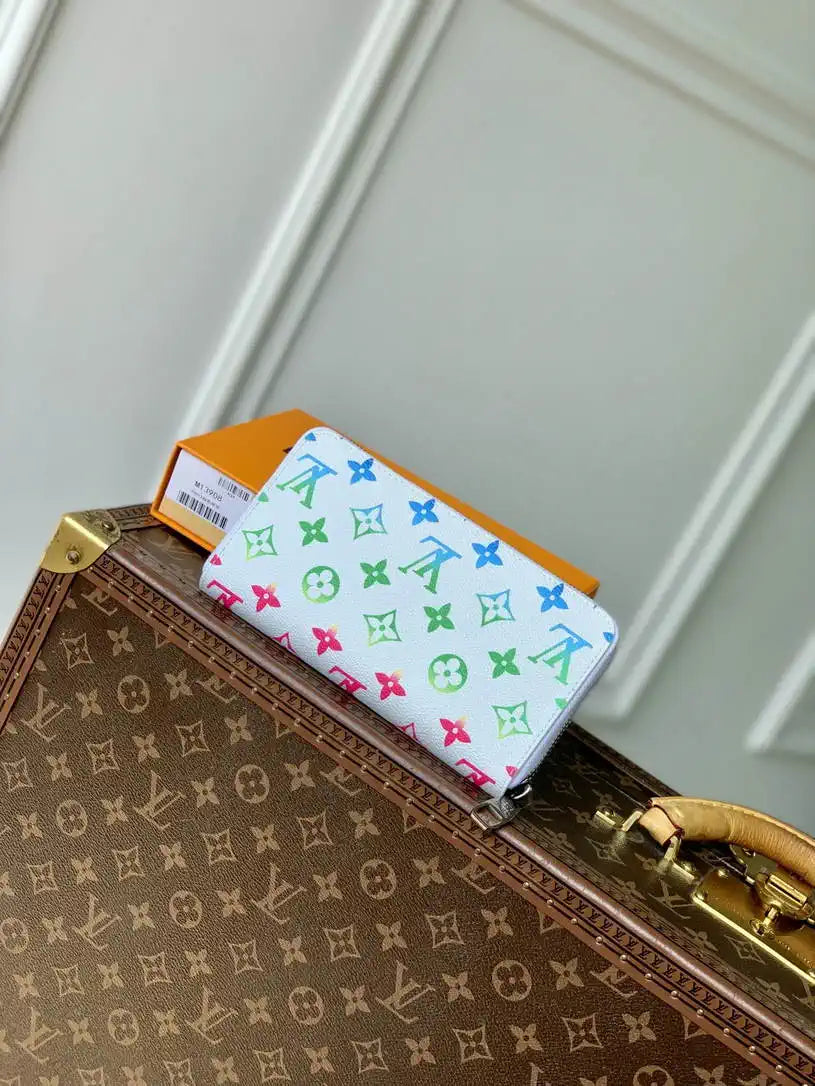 LV M13908 Louis Vuitton Zippy Wallet Monogram Empreinte White