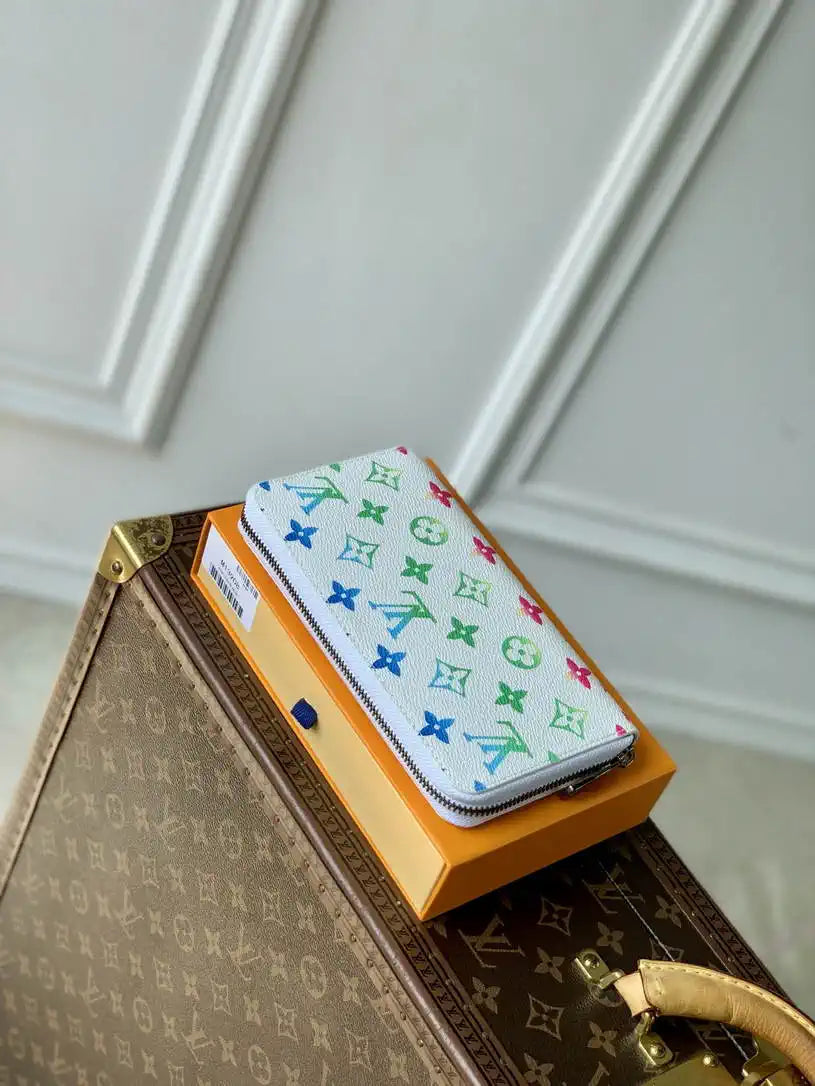 LV M13908 Louis Vuitton Zippy Wallet Monogram Empreinte White