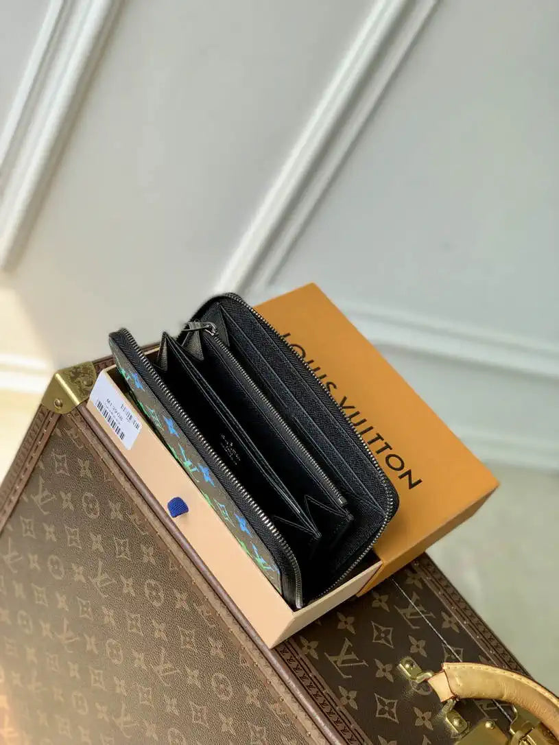 LV M13908 Louis Vuitton Zippy Wallet Monogram Empreinte Black