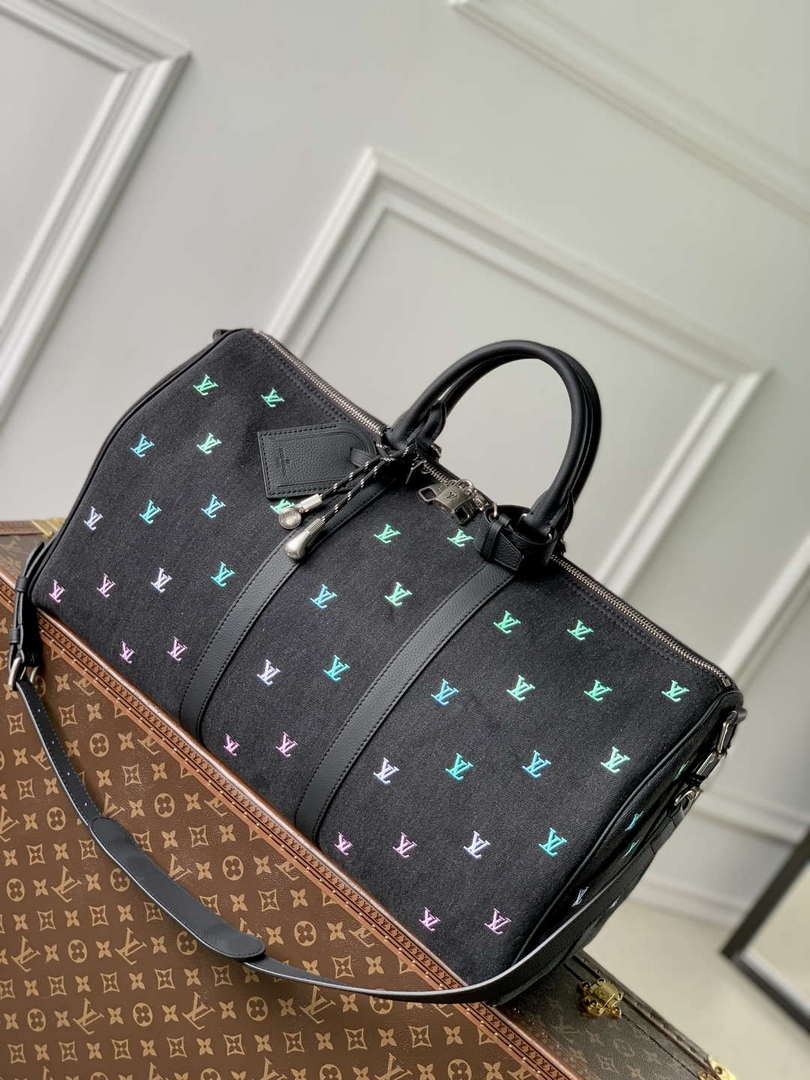 LV M13966 Louis Vuitton Keepall Bandouliere 50 Bag Gradient Blue