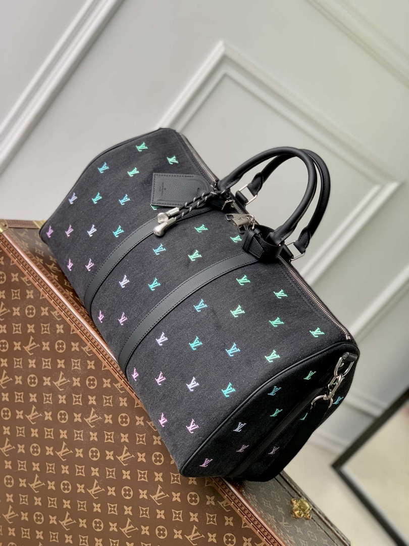 LV M13966 Louis Vuitton Keepall Bandouliere 50 Bag Gradient Blue