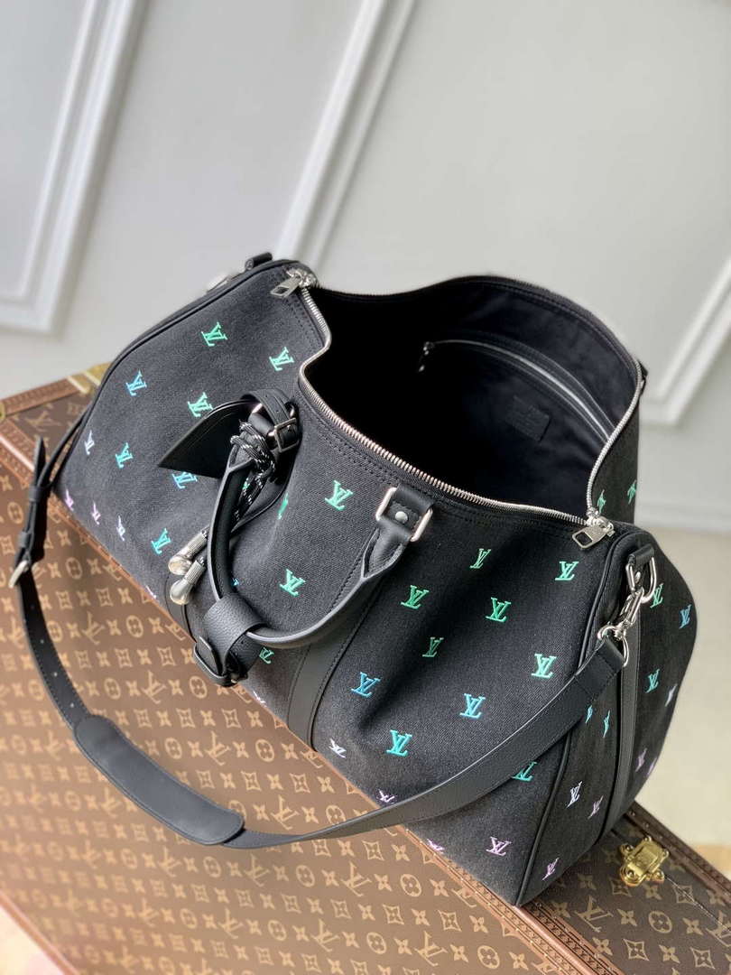 LV M13966 Louis Vuitton Keepall Bandouliere 50 Bag Gradient Blue