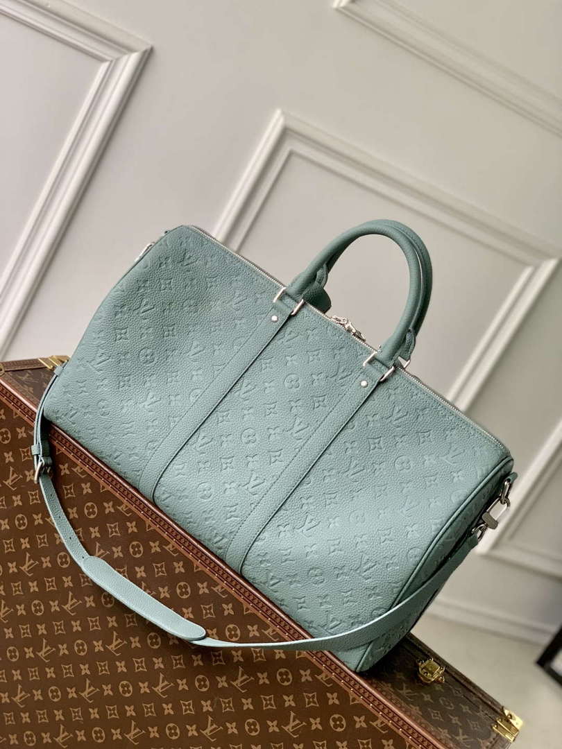 LV M13976 Louis Vuitton Keepall Bandouliere 50 Bag Misty Lake Green