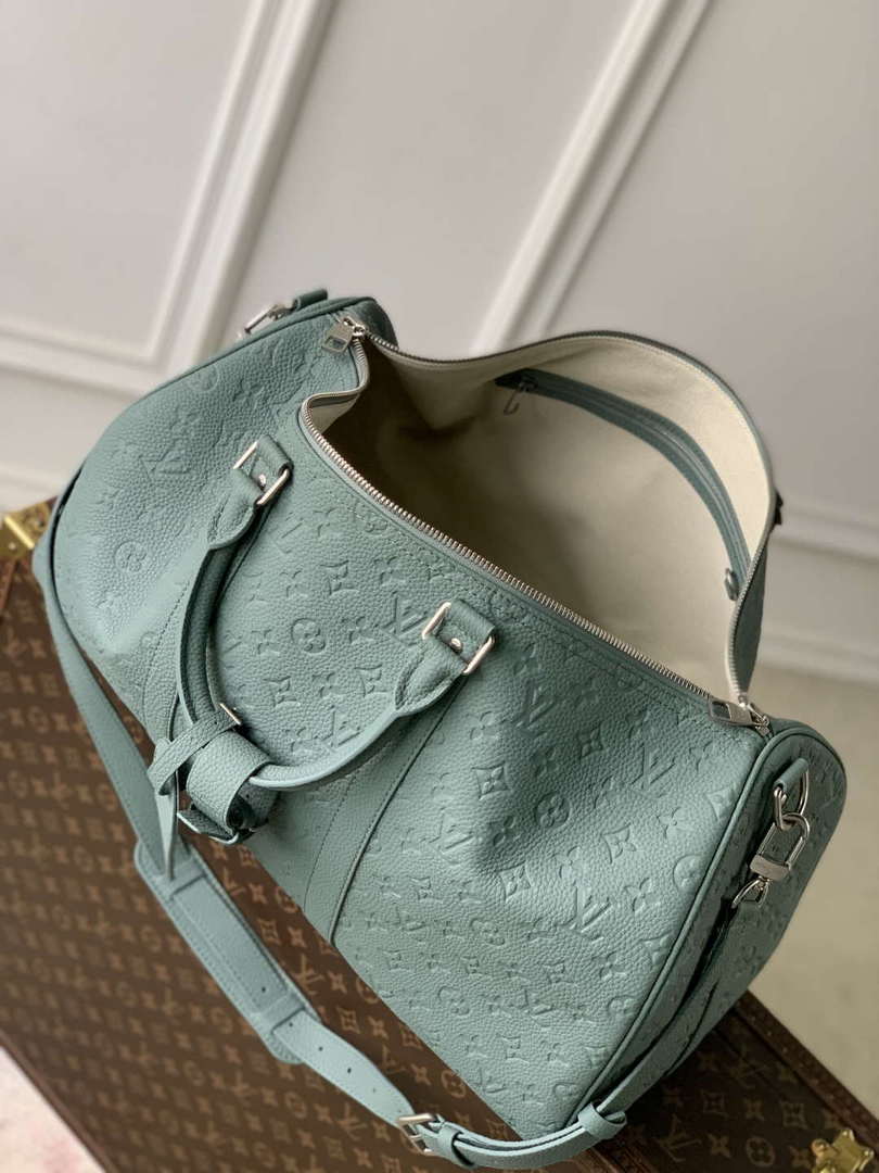 LV M13976 Louis Vuitton Keepall Bandouliere 50 Bag Misty Lake Green