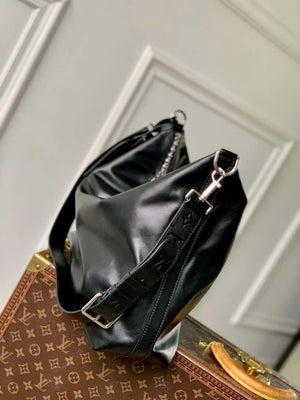 LV M13986 Louis Vuitton Vagabond Hobo Bag Black LV Night - Default Title - View 2
