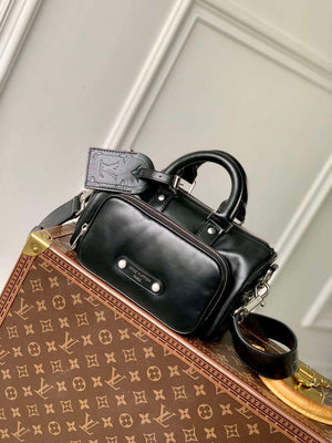 LV M13988 Louis Vuitton Keepall Cargo Bandouliere 25 Bag Black - Default Title - View 1
