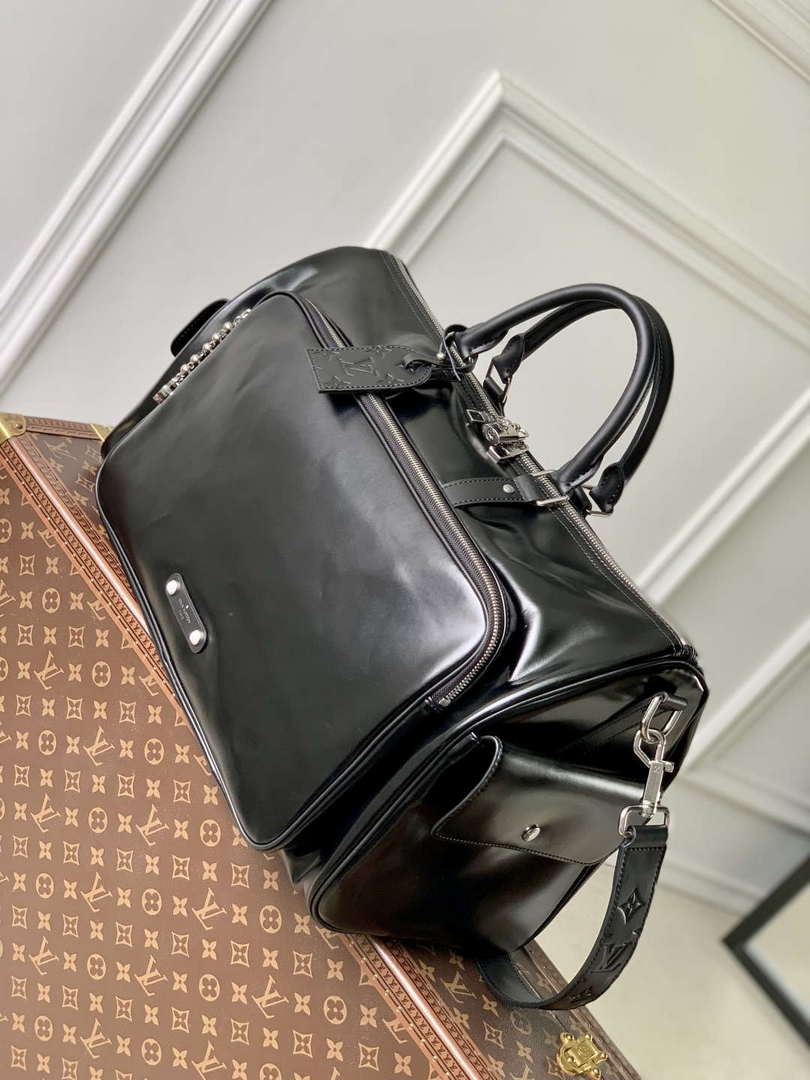 LV M13992 Louis Vuitton Keepall Cargo Bandouliere 50 Bag Black