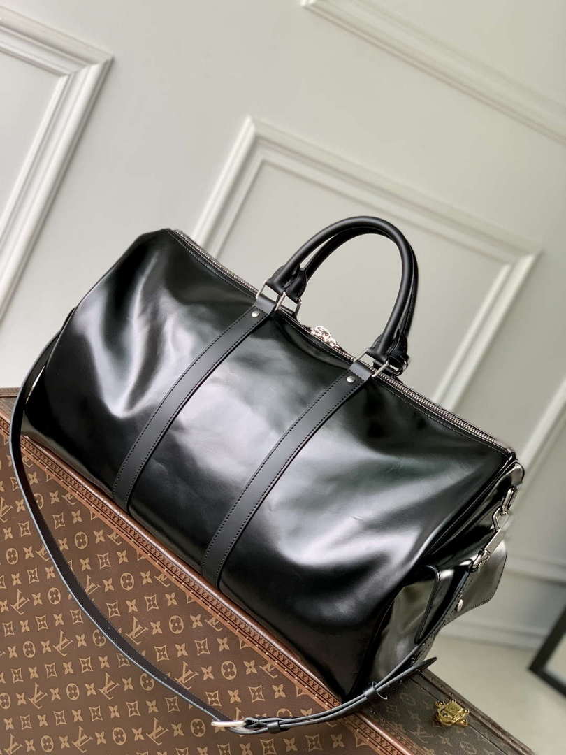 LV M13992 Louis Vuitton Keepall Cargo Bandouliere 50 Bag Black - Default Title - View 3