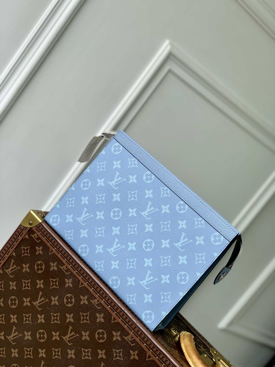 LV M14011 Louis Vuitton Pochette Voyage MM Bag Sky Blue